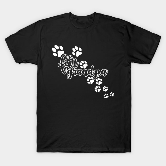 Fur Grandpa Dogs Footprint T-Shirt by ThyShirtProject - Affiliate